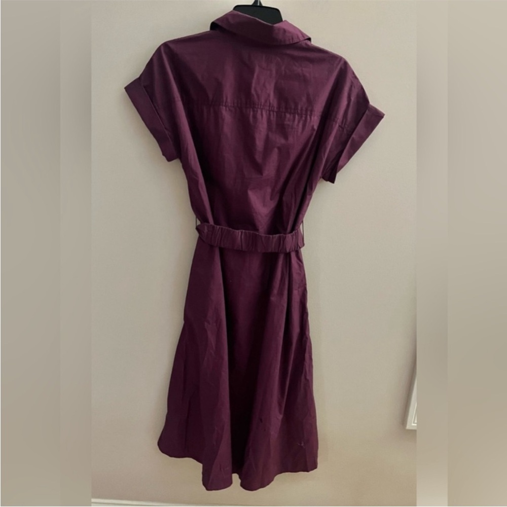 NWT! BANANA REPUBLIC POPLIN UTILITY MIDI SHIRTDRESS - Multipleπ» - Picture 4 of 5